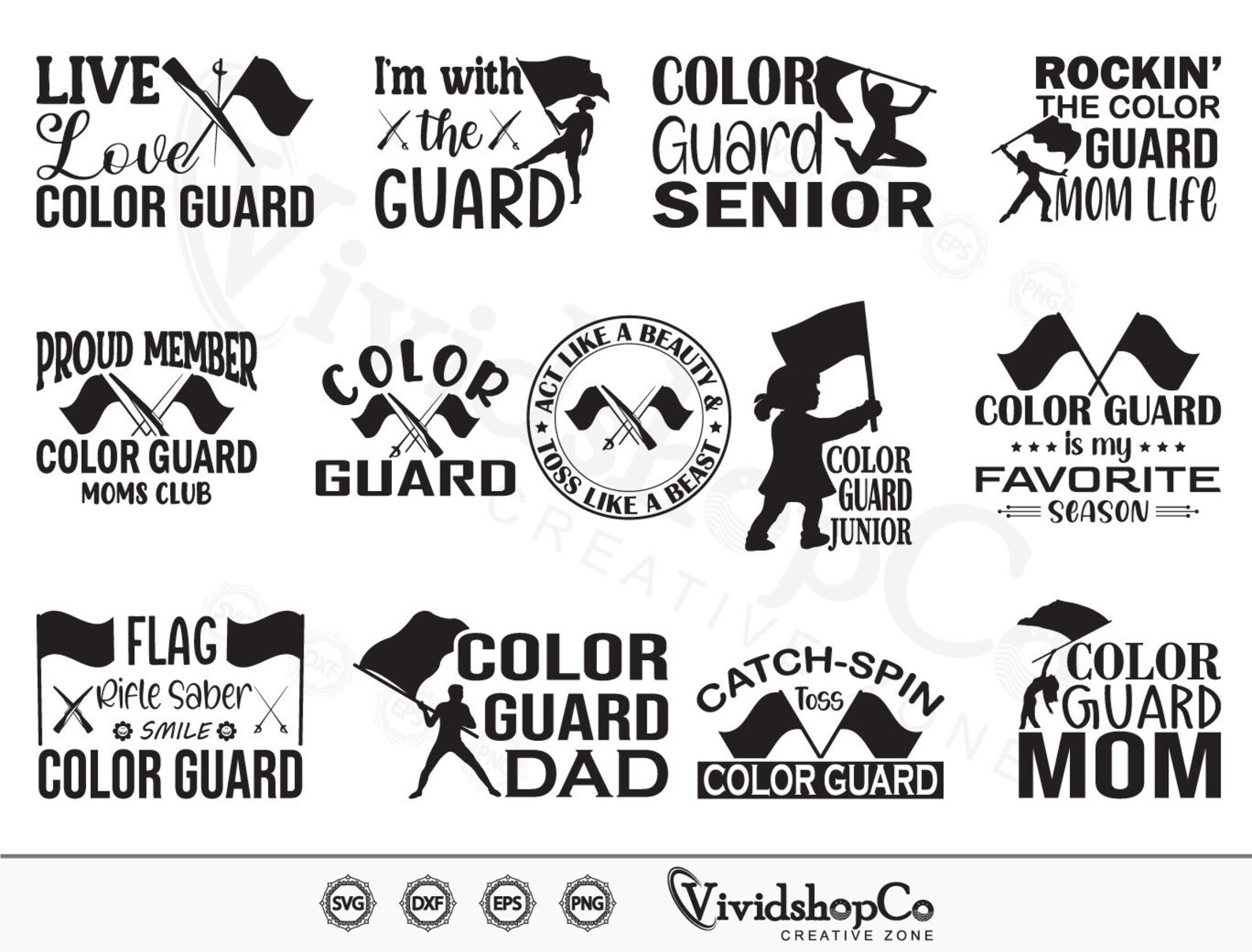 Color Guard Flags SVG, Color Guard Svg, Color Guard Mom Svg, | Color ...