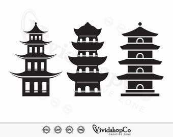Pagoda SVG, Chinese Building Svg, Chinese Gate Svg, Pagoda