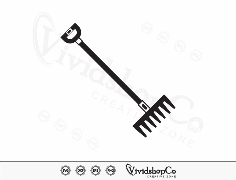 Mini Rake Svg Garden Rake SVG, Rake Svg, Garden Tools Svg, Vector, Silhouette, Cricut ...