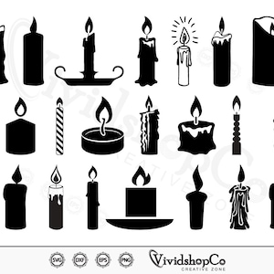 Burning candles, tea candles. Vector – MasterBundles