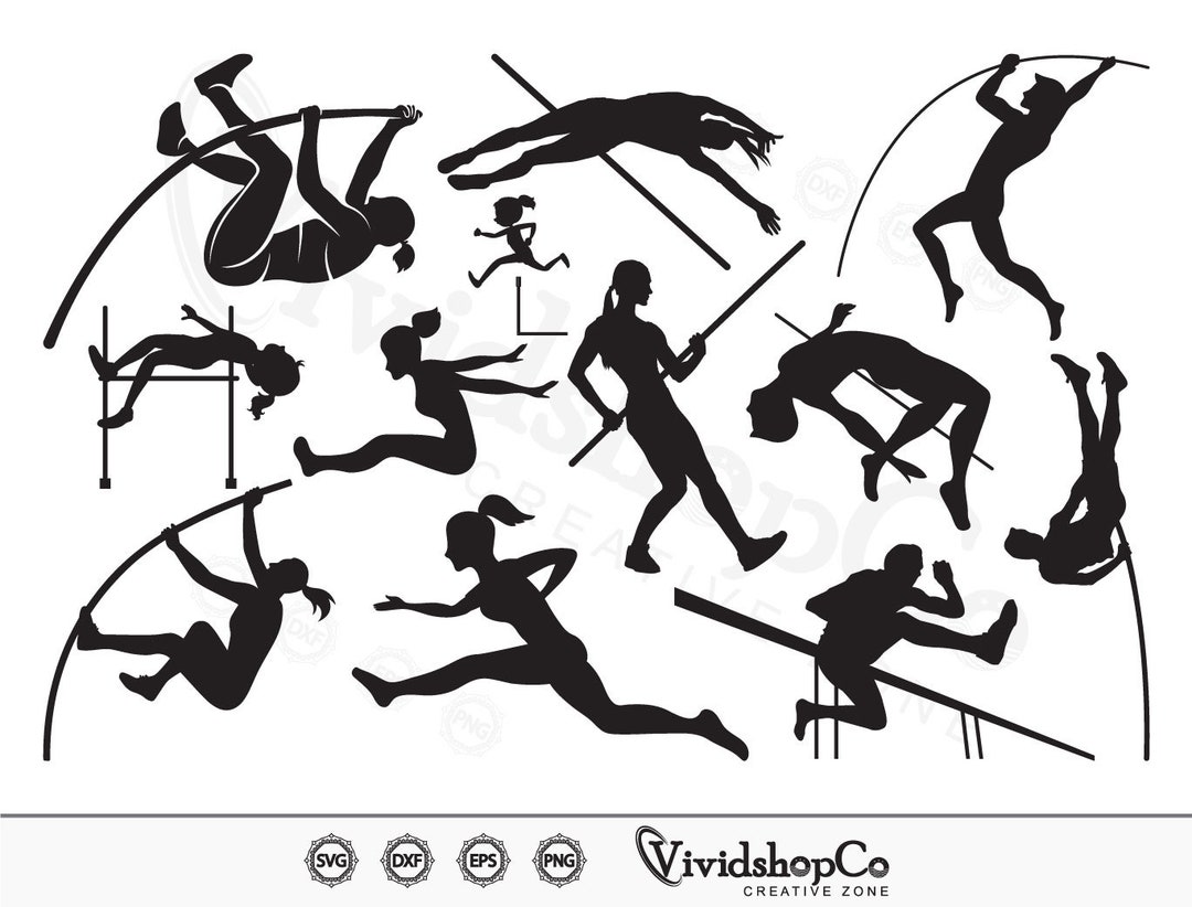 Pole Vault SVG, Pole Svg, Vault Svg, Pole Jumping, Sport Svg, Clipart, Cut Files for Silhouette