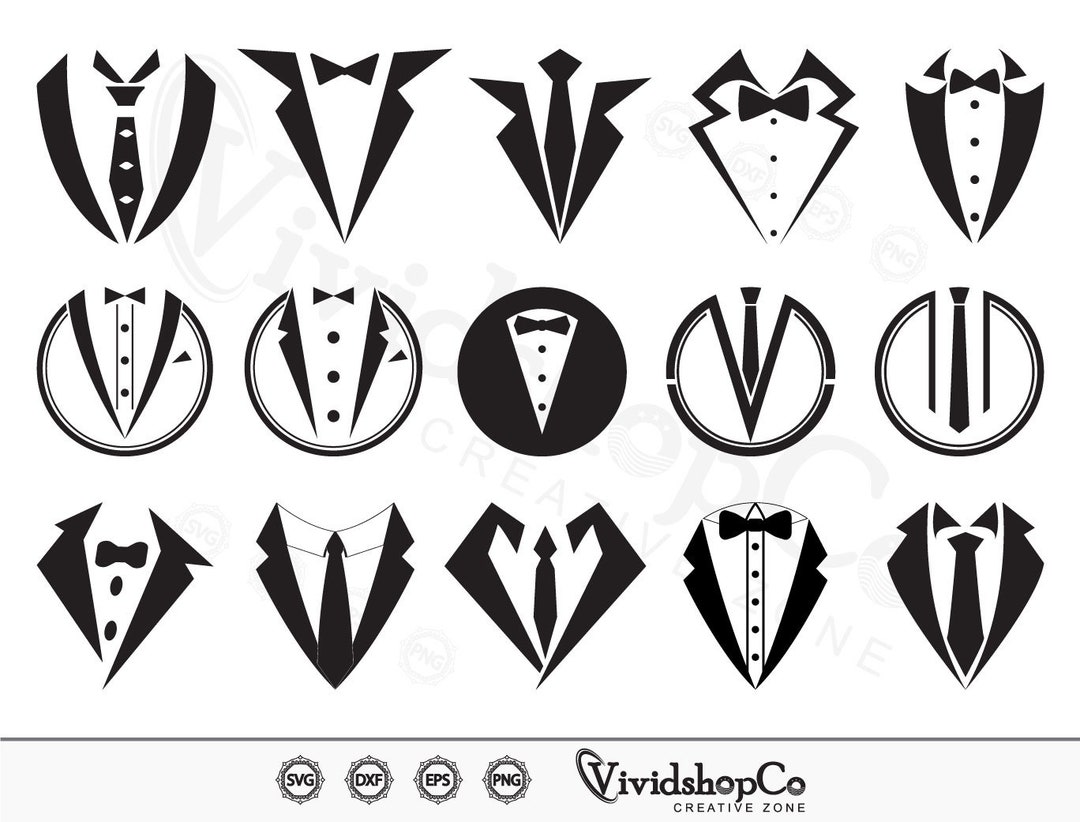 Tuxedo SVG, Suit Svg, Gentleman Svg, Tuxedo With Bow Tie Svg, Clipart ...