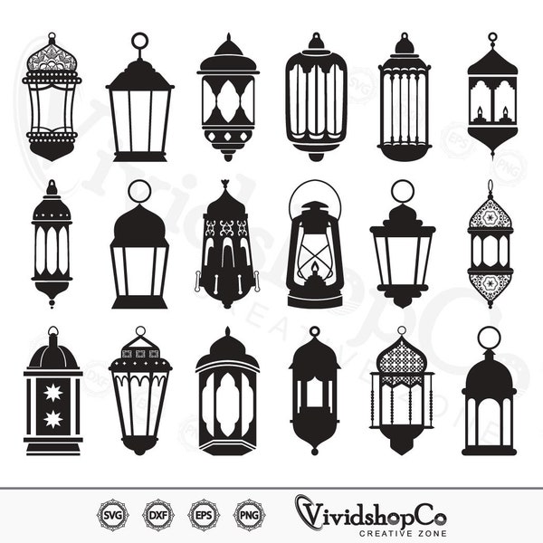 Lantern SVG,  Light svg, Lamp svg,  Electric svg, Decoration, Allah, Antique, Arabian, Arabic, Dome, Eid, Ramadan Lantern, Digital Download