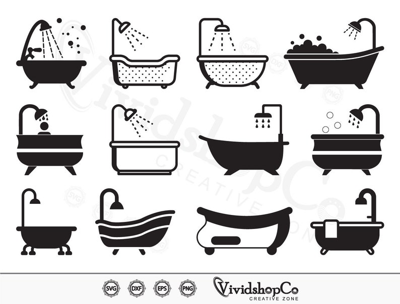 Bathtub SVG Tub Svg Hot Bath Svg Bath Tub Svg Bath Svg Etsy