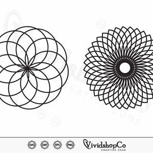 Spirograph SVG, Clipart, Cut Files for Silhouette, Files for Cricut ...