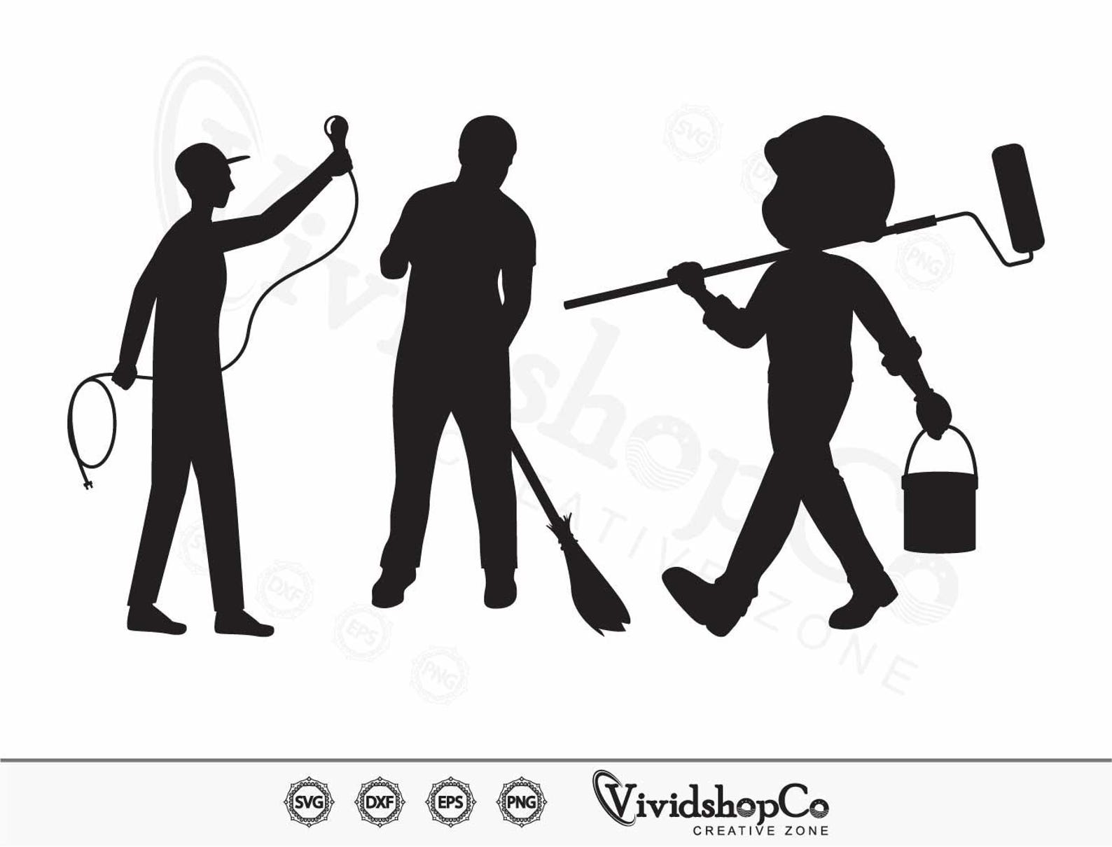 Construction Worker SVG, Worker Svg, Builder Svg, Building Svg, Clipart ...