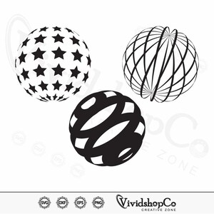 Spheres SVG, Globe Grid Svg, Clipart, Cut Files for Silhouette, Files ...
