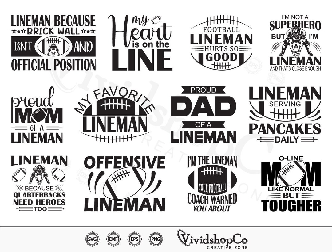 Football Lineman SVG, Football Svg, Lineman Svg, Clipart, Cut Files for ...