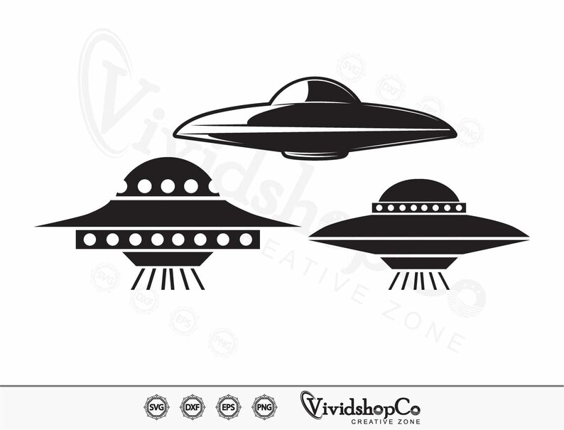 UFO SVG, Space Ship Svg, Alien Svg, Space Svg, Clipart, Cut Files for ...