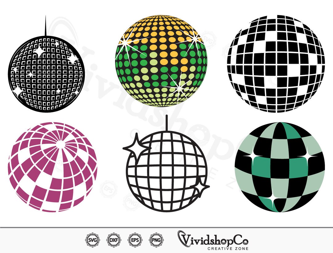 Disco Ball SVG, Mirror Ball Svg, Party Svg, Clipart, Cut Files for