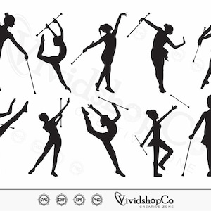 Baton Twirling SVG, Baton dancing girl svg, Baton svg, Majorette svg, Baton twirler svg, twirling svg, twirling clip art, twirlers svg,