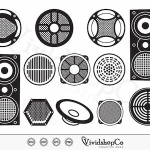 Speaker SVG, Loud speaker svg, Music svg, Audio svg, Clipart, Cut Files for Silhouette, Files for Cricut, Vector, dxf, png, Design