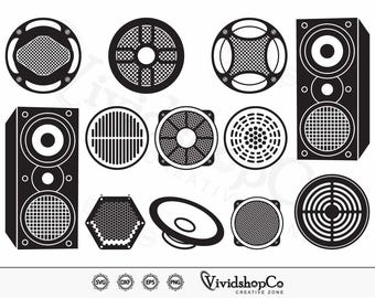 Speaker SVG, Loud speaker svg, Music svg, Audio svg, Clipart, Cut Files for Silhouette, Files for Cricut, Vector, dxf, png, Design