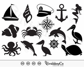 Nautische SVG, Nautische Thema SVG, Nautische Clipart, Nautische Schnittdateien für Silhouette, Dateien für Cricut, Nautischen Vektor, Dxf, PNG, Design