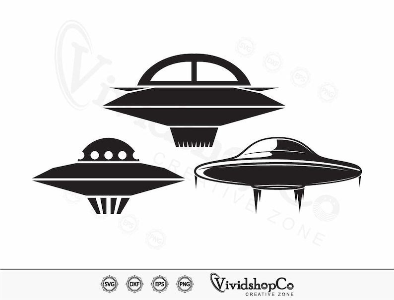 UFO SVG, Space Ship Svg, Alien Svg, Space Svg, Clipart, Cut Files for ...