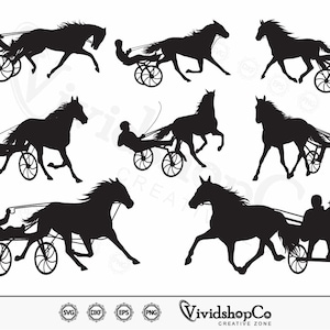 Harness Racing SVG, Horse sport svg, Horse racing svg, Jockey svg, Trotter svg, Pacer svg, Vector, Silhouette, Cricut, Clipart, png, dxf,