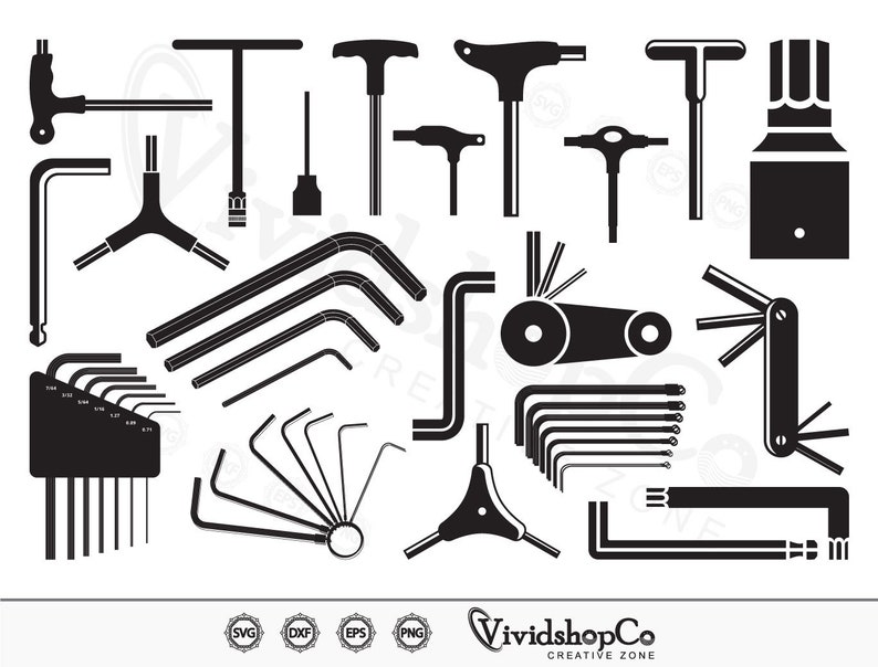 Hex Key SVG, Allen Key Svg, Keys Svg, Hex Key Tool Svg, Clipart, Cut