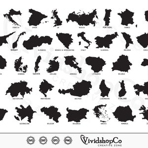 Länder Karte svg, Weltkarte svg, Landkarte svg, Staaten svg, Clipart, Schnittdateien für Silhouette, Dateien für Cricut, Vektor, Dxf, PNG, Design