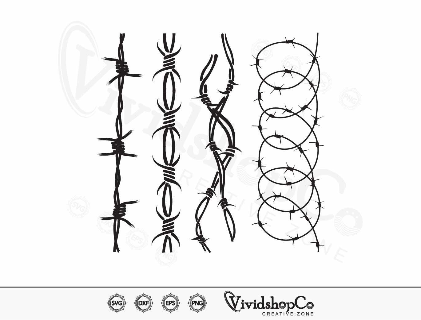 Barbed Wire SVG, Barbed Wire Frame, Wired Fence, Barb Wire, Fencing ...