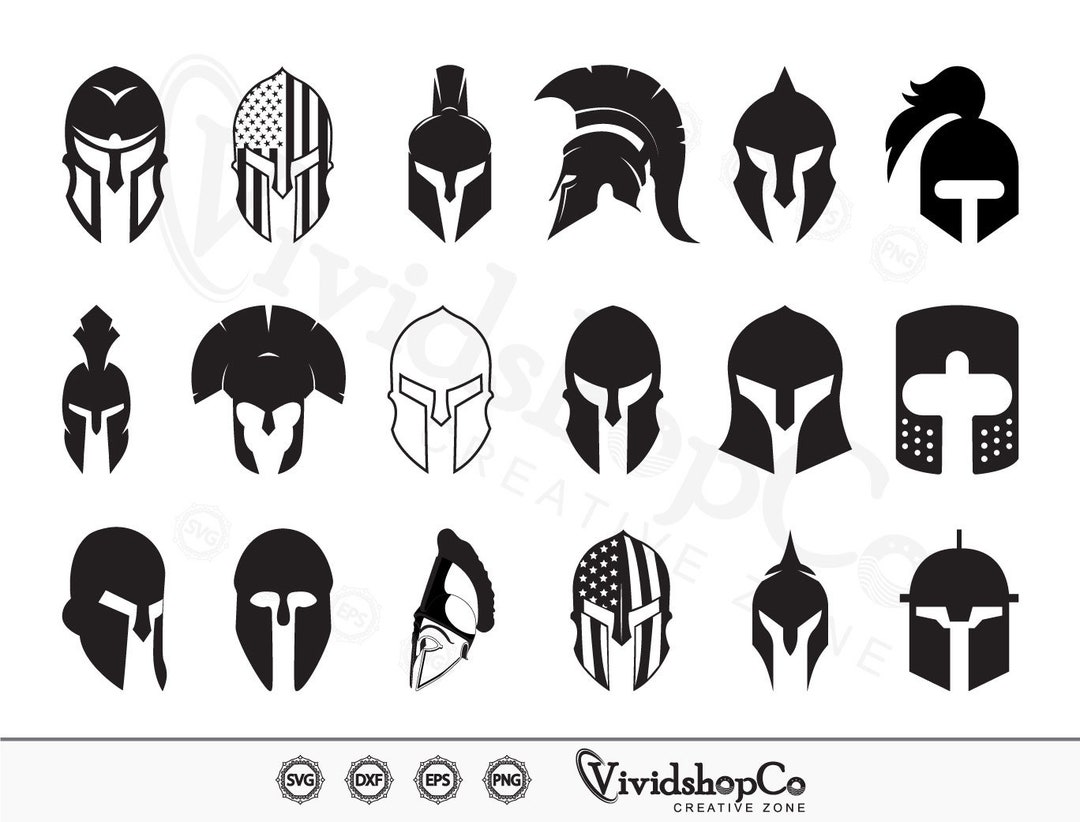 Spartan Helmet Svg, Clipart, Cut Files for Silhouette, Files for Cricut