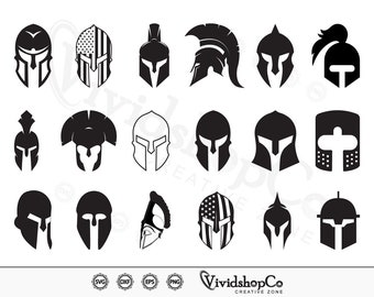 Spartan Helmet svg, Clipart, Cut Files for Silhouette, Files for Cricut, Vector, dxf, png, Design