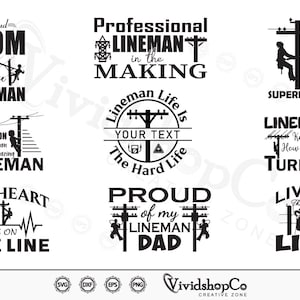 Lineman Electrician svg, Lineman svg, Electrician svg, Clipart, Cut Files for Silhouette, Files for Cricut, Vector, dxf, png, Design