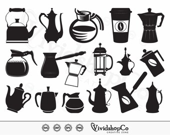 Coffee Pot SVG, Coffeepot svg, Coffee svg, Pot svg, Clipart, Cut Files for Silhouette, Files for Cricut, Vector, dxf, png, Design