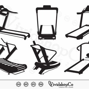 Treadmill SVG, Workout svg, Exercise svg, Running machine, Gym svg, Clipart, Cut Files for Silhouette, Files for Cricut, Vector, dxf, png