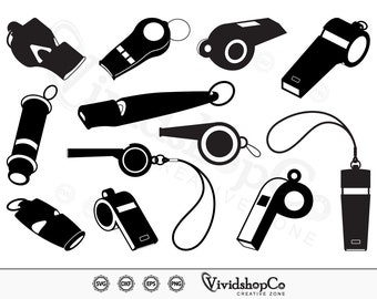 Whistle SVG, Coach Whistle svg, Referee Whistle, Sports Whistle svg, Clipart, Cut Files for Silhouette, Files for Cricut, Vector, dxf, png