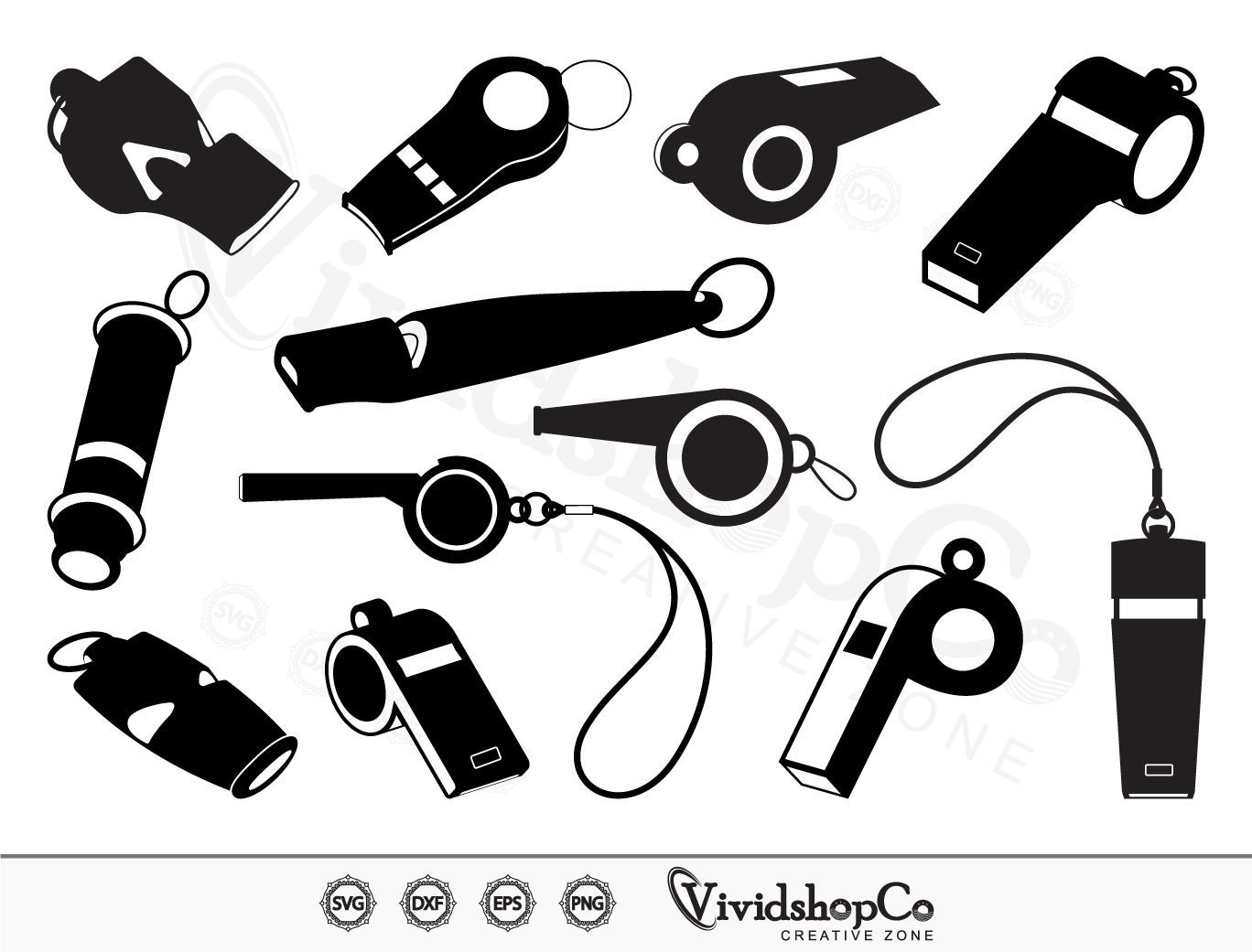 Whistle SVG, Coach Whistle Svg, Referee Whistle, Sports Whistle Svg