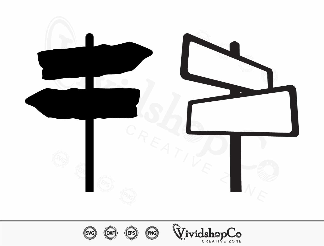 Road Sign SVG, Destination Sign, Sign Post Template, Wooden Road Sign ...