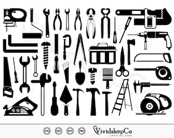 Werkzeuge SVG, Mechanik Werkzeuge svg, Handwerker svg, Toolbox svg, Schraubenschlüssel svg, Clipart, geschnittene Dateien für Silhouette, Dateien für Cricut, Vektor, dxf, png
