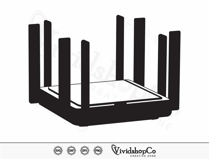 Junos Svg Router Wifi Router SVG, Router Svg, Clipart, Cut Files for Silhouette, Files ...