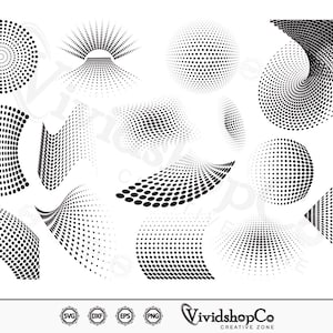 Halftone Dots SVG, Halftone, Comic Dot Pattern, Dotted Pattern svg, Clipart, Cut Files for Silhouette, Files for Cricut, Vector, dxf, png