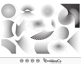 Halftone Dots SVG, Halftone, Comic Dot Pattern, Dotted Pattern svg, Clipart, Cut Files for Silhouette, Files for Cricut, Vector, dxf, png