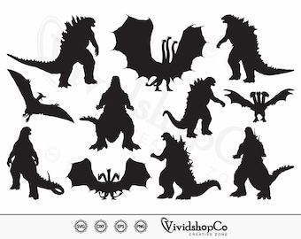 Godzilla SVG, Rodan Godzilla svg, Godzilla Monster svg, Ghidorah svg, Clipart, Cut Files for Silhouette, Files for Cricut, Vector, dxf, png