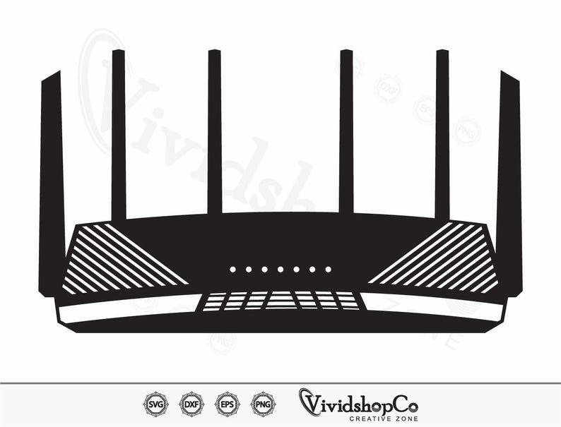 Wifi Router SVG, Router Svg, Clipart, Cut Files for Silhouette, Files ...