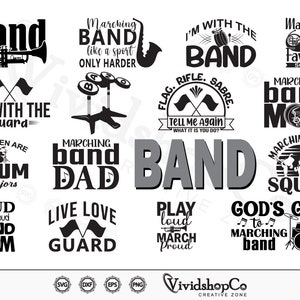 Marching Band svg, Band svg, Marching svg, Clipart, Cut Files for Silhouette, Files for Cricut, Vector, dxf, png, Design