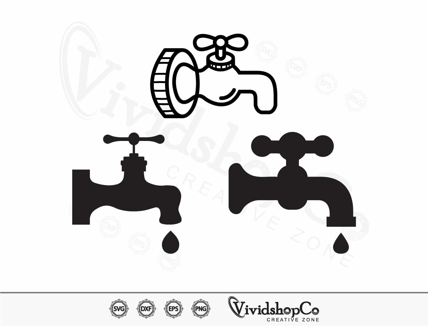 Svg Faucet Pattern Water Faucet Svg, Faucet Svg, Water Tap Svg, Dripping Faucet Svg ...