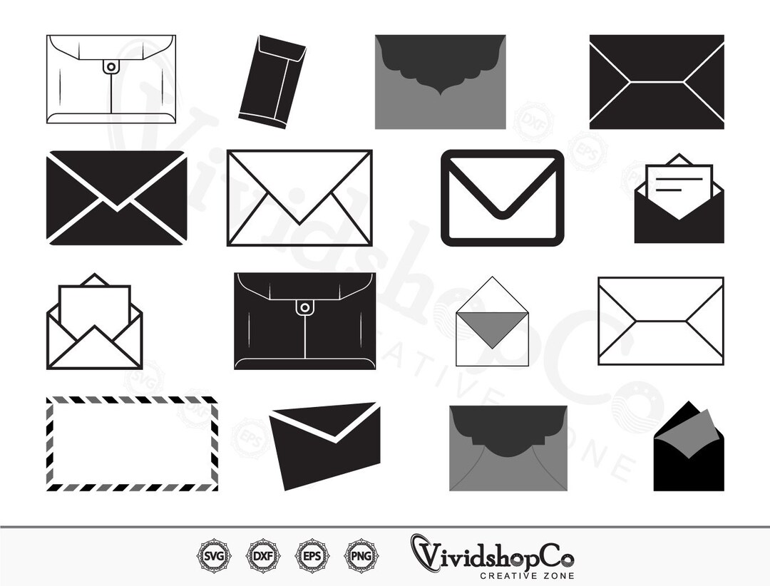 Envelope Svg, Mail Svg, Letter Svg, Envelope Clipart, Envelope Cut ...