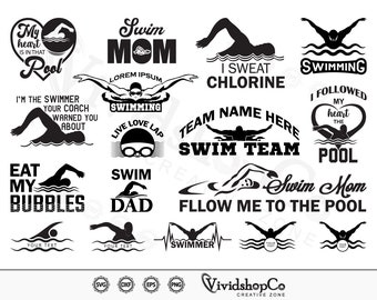 Swimmer svg, Swimming svg, Swim svg, Clipart, Cut Files for Silhouette, Files for Cricut, Vector, dxf, png, Design