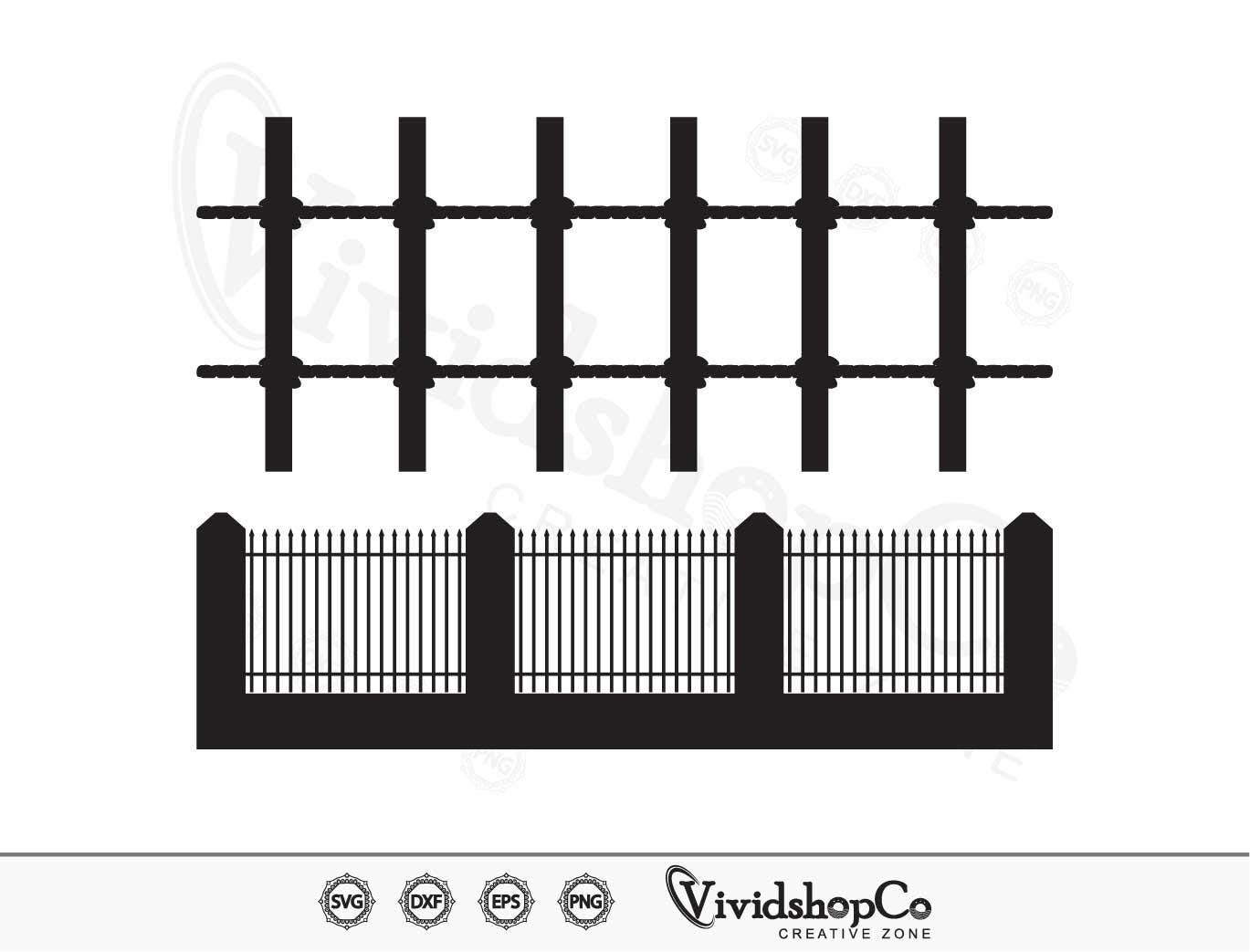 Fence SVG, Picket Fence Svg, Wooden Fence, Board Fence Svg, Clipart ...
