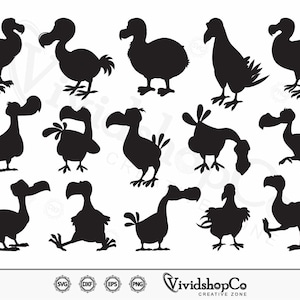 Dodo Bird SVG, Dodo svg, Bird svg, Extinct Animals svg, Clipart, Cut Files for Silhouette, Files for Cricut, Vector, dxf, png, Design