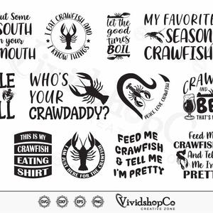 Crawfish SVG, Crawfish Boil svg, Crawfish Sublimation, Louisiana svg, Clipart, Cut Files for Silhouette, Files for Cricut, Vector, dxf, png