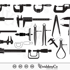 Caliper SVG, Engineering svg, Construction svg, Machinist, Tools svg, Clipart, Cut Files for Silhouette, Files for Cricut, Vector, dxf, png