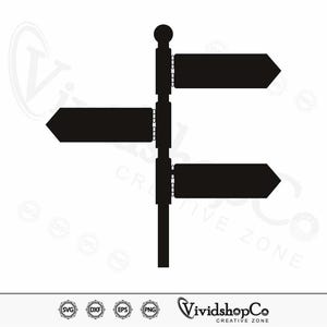 Road Sign SVG, Destination Sign, Sign Post Template, Wooden Road Sign ...