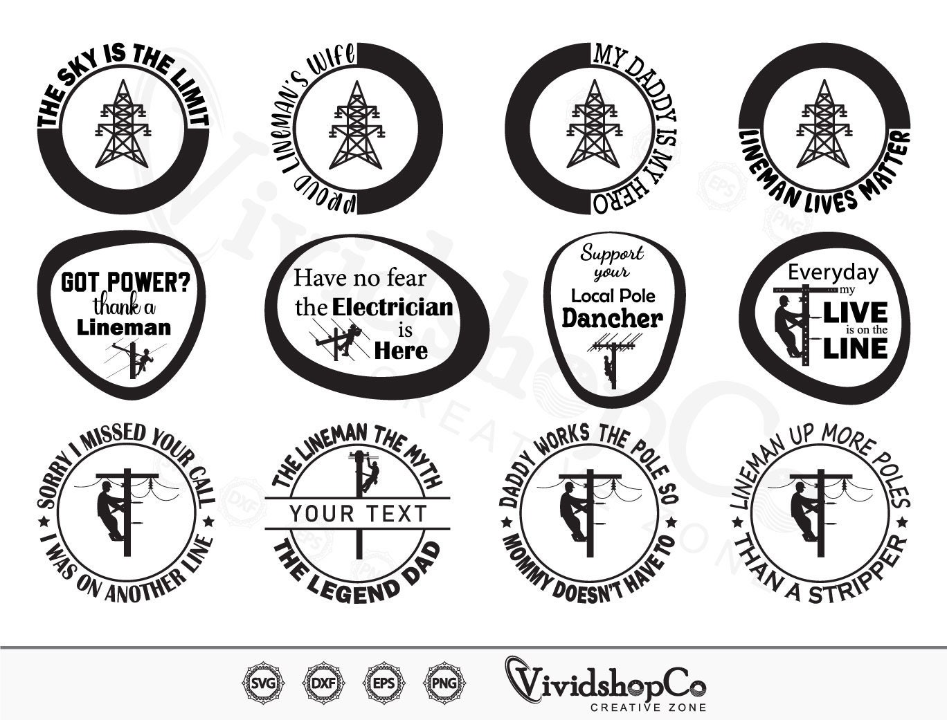 Lineman SVG Lineman Electrical Lineman Electrician Etsy