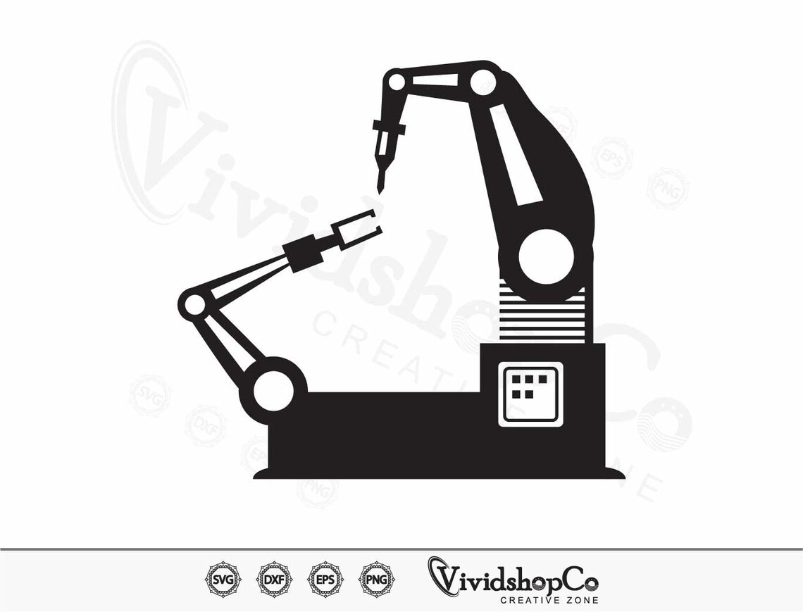 Robotics Rocking Svg Robotic Arms SVG, Robot Svg, Industrial Svg, Manufacturing Svg, Clipart ...
