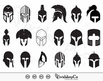 Spartan Helmet svg, Clipart, Cut Files for Silhouette, Files for Cricut, Vector, dxf, png, Design