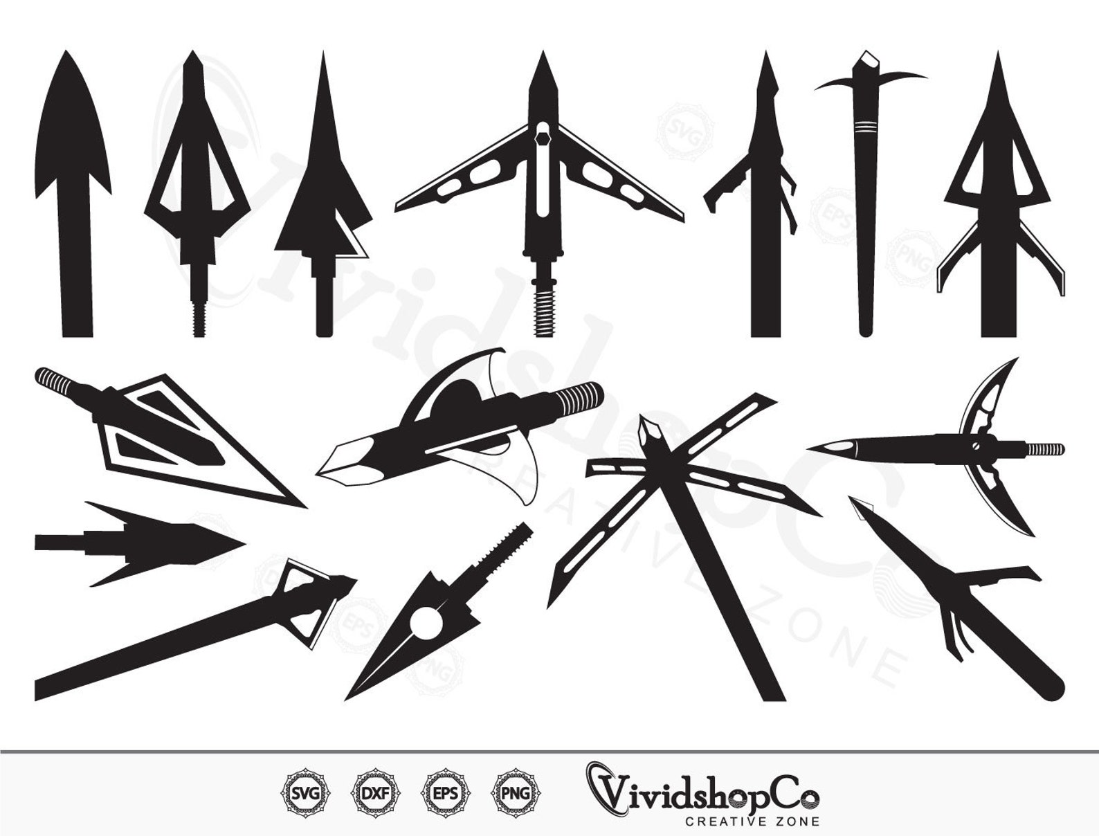 Broadhead Arrow SVG, Flying Broadhead Arrow, Archery SVG, Bowhunting